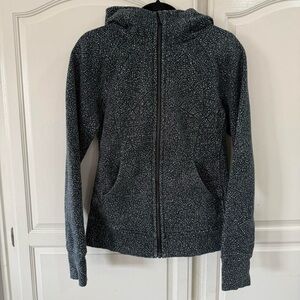 Lululemon Scuba Full-Zip Hoodie "Night
View Black White" Womens Size